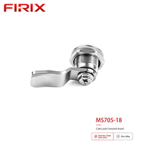 Serrure à came à clé en acier inoxydable MS705-18 |   Loquet à tige polie étanche, antivol et durable pour armoires extérieures