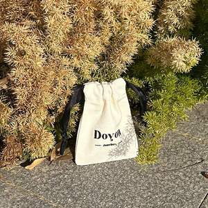 Professional 100%Cotton <b>Drawstring</b> Bag Customized Logo and Size Reusable Cotton Gift Storage <b>Pouch</b> - Product Image 3