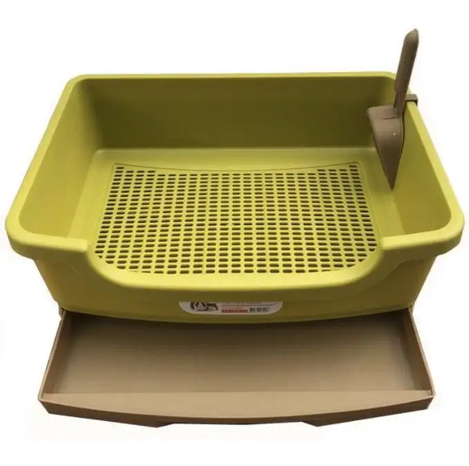 Pet Cat Katzen toilette Sieben Semi Enclosed Double Layer Tragbare Liner Pet Cat Wurf Toiletten box Large