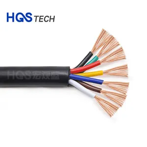 Câble flexible en pvc à 7 cœurs, câbles d'alimentation extérieurs standard, 0.5, 0.75mm carrés