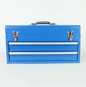 High Quality Steel Iron <b>Tool</b> <b>Box</b> With Two Drawers Blue Storage <b>Box</b> TC-12C-Blue Workshop <b>Tool</b> Chest With Iron Handle and 2 Drawer - Product Image 1
