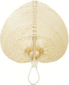 Abanico de Mano Tejido a Mano de Bambú de Vietnam, Marca Guansen, Abanicos de Palma Personalizados, Abanico de Ratán y Rafia - Product Image 2