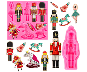 Molde de Silicona de <span class=keywords><strong>Cascanueces</strong></span> <span class=keywords><strong>Bailarina</strong></span> para Navidad, Herramienta para Hornear Pasteles, Decoración, Resina, Arcilla y Fondant - Product Image 1