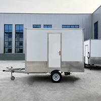 Suihe Toilette portable mobile avec remorque Toilette mobile Remorque Portable Salle de douche et toilettes