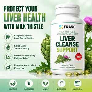 OEM Private Label Milk Thistle <b>Liver</b> Detox Cleanse Antioxidant Softgel <b>Supplement</b> - Product Image 1