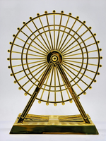Modelo de Edificio Emblemático de Dubái en 3D de Aleación de Zinc Personalizado, Burj Khalifa, Burj Al Arab Hotel, Recuerdo Turístico, Adorno de Escritorio