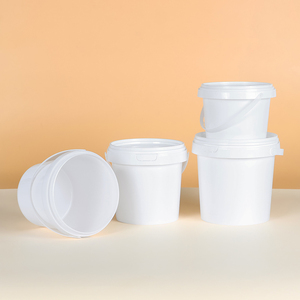 ホワイトHDPE貯蔵ペール0.5-1L不透明マットキャリーハンドル付き食品スナック & 工業材料容器 - Product Image 6
