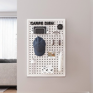 Wholesale Rectangle <b>Wall</b> <b>Mounted</b> Perforated <b>Shelf</b> with Multifunctional Tool and Accessory Storage Display Cabinet - Product Image 5