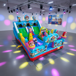 <span class=keywords><strong>Château</strong></span> <span class=keywords><strong>gonflable</strong></span> personnalisé Pat'Patrouille avec toboggan, structure de saut combinée pour enfants - Product Image 1