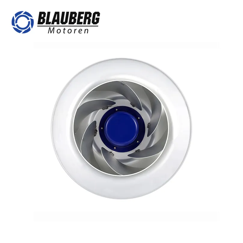 Blauberg 170W 310mm มอเตอร์ใบพัดอลูมิเนียม0-10V 50 60Hz พัดลมแรงเหวี่ยงโค้งย้อนกลับสำหรับการระบายอากาศ