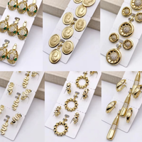 XUPING Bijoux en Gros : Ensemble Combo Boucles d'Oreilles et Pendentif Tendance, Plaqué Or 14K, Zircon, Accessoire Quotidien pour Femme