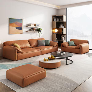 Deux places vert sarcelle luxe moderne top grain en cuir véritable meubles canapé salon ensemble - Product Image 1