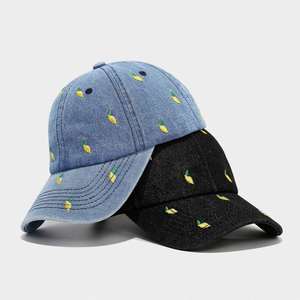 Gorra de Béisbol de Mezclilla de 6 Paneles Ajustable Estilo Urbano Unisex con Diseño de Mango Bordado para Parejas, Deportes al Aire Libre y Ocio - Product Image 3