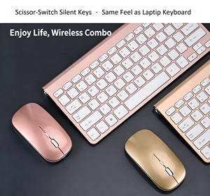 Ensemble clavier et souris sans fil 2,4 GHz, 78 touches, interrupteurs à ciseaux silencieux, multi-systèmes, pour bureau, ordinateur portable, ordinateur de bureau, compact, fin, silencieux - Product Image 2