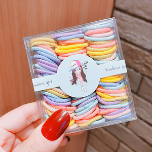 Venta al por mayor de lazos coloridos para el cabello para niños, 90 Uds., diadema elástica de goma empaquetada en caja, accesorios para el cabello de niña pequeña - Product Image 6
