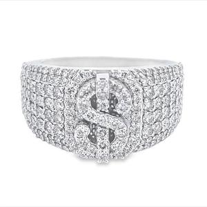 Anillo de Diamante Moissanita de Plata de Ley 925 Personalizado, Estilo Hip Hop VVS, Joyería Fina Unisex para Moda Contemporánea - Product Image 3