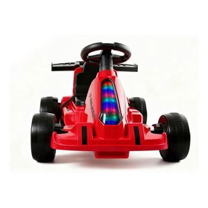 Voiture musicale à pédales haute performance avec double moteur 380, système LED, corps rouge en plastique durable et sûr, conçue pour l'éducation et l'usage quotidien - Product Image 1