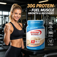 Batido de Vainilla con Proteína Premier, 30g de Proteína, Sin Azúcar Añadido, 17 Porciones