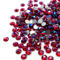 Lot de 1440 strass Light Siam AB SS6 SS10 SS16 SS20 à dos plat, non thermocollants, pour la beauté des ongles et les vêtements