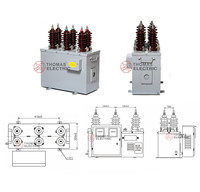 Boîtier de comptage 10 kV 150/5A classe 0.2S JLSZW3, transformateur combiné CT/VT extérieur en résine époxy pour sélection de projets