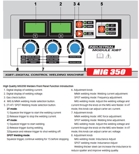 Soldadora de Alambre Nueva Premium de 350A, Ajustable, de Alta Calidad, Industrial, MIG, para Soldadura de Metal, Alimentador de Alambre, Grosor de Alambre de 20 mm - Product Image 3