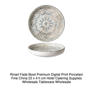Bol Fade Ø 22 cm H 4 cm en Porcelaine Fine Premium, Impression Numérique, Porcelaine Rinart - Product Image 2