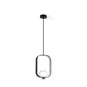 2022 New Designer Modern Simple Chandelier Hängelampe für Innen beleuchtung E27 Dimmbare Black Square LED Pendel leuchte