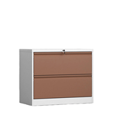 Armoire de bureau en acier blanc avec 3 tiroirs, type boîte à cartes à fixation rapide pour le rangement des dossiers de contrats de personnel