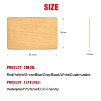 Carte intelligente en bois RFID de haute qualité, carte NFC en bois personnalisable