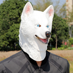 Máscara de Látex de Perro Husky Tianhong, Talla Única, Disfraz de Animal para Halloween, Cosplay y Fiestas - Product Image 3