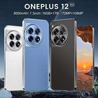 Smartphone OnePlus 12 5G LTE CDMA, écran AMOLED 6,8 pouces 2K 120 Hz, Android 14, processeur octa-core, double carte SIM française et espagnole, charge rapide 65 W