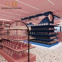 Vitrine de présentation de cosmétiques style Macaron Sweet Cool pour magasin de meubles et cosmétiques