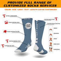 Chaussettes de sport respirantes avec logo de marque personnalisé, chaussettes de course en coton confortables et chaudes pour l'automne, chaussettes de sport et de randonnée sur mesure