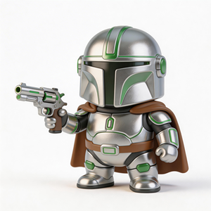 Figura de PVC Personalizada, Figura de Goma de un Caballero <span class=keywords><strong>Alien</strong></span>ígena con Pistola, Modelo Decorativo - Product Image 3