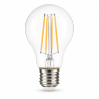 Ampoule à filament LED A60, culot E27, verre ambré vintage Edison, 3000K/6500K, 480-1200LM, économie d'énergie, garantie de 2 ans