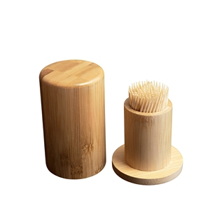 Ensemble de porte-cure-dents en bambou, décoration de table minimaliste en bois naturel, accessoire de cuisine - Product Image 4