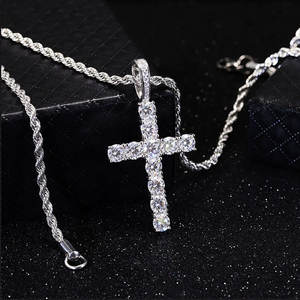<span class=keywords><strong>Pendentif</strong></span> <span class=keywords><strong>Croix</strong></span> Hip Hop en Moissanite MOC, <span class=keywords><strong>Argent</strong></span> Sterling 925, Moissanite VVS, <span class=keywords><strong>Croix</strong></span> <span class=keywords><strong>Jésus</strong></span>, <span class=keywords><strong>Pendentif</strong></span> Religieux Chrétien pour Femmes et Hommes - Product Image 3