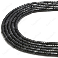 Perles Heishi Entretoises en Pierre Naturelle, Perles Rondelles pour la Fabrication de Bijoux DIY 2x4, 3x6mm, Fil de 38cm