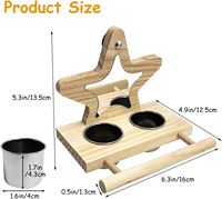 Gamelle en bois pour animaux de compagnie Mangeoires de qualité supérieure