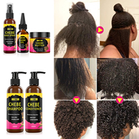 Ensemble de soins capillaires YURHERSU Chebe, shampooing, après-shampoing, huile, beurre, traitement capillaire, spray pour la croissance des cheveux, nourrit le cuir chevelu, biologique et naturel
