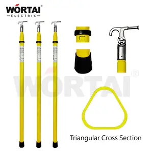 Telescopic Hot Stick for Surge Arrester with Rubber Foot