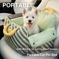 Lit de voyage luxueux pour animaux de compagnie avec sangle réglable et poignée de transport pliable pour chats et chiens