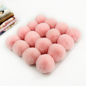 Thả Vận Chuyển 2023 8Cm New Faux Thỏ Lông Poms Poms Tóc Chuỗi Lông Quả Bóng Cho Túi Tay Vải - Product Image 4