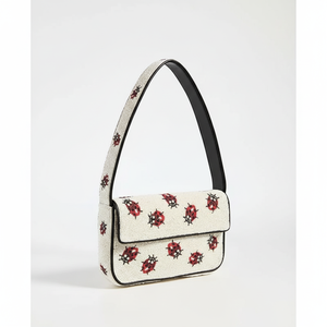 Premium Quality Handmade Embroidered Seed Bead Coin Pouch with Wide Strap <b>Belt</b> Lightweight and Customizable - Product Image 1