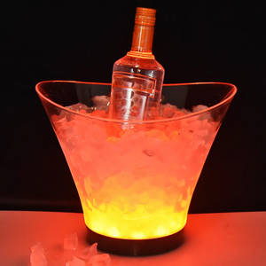 Seau à glace led à <span class=keywords><strong>champagne</strong></span> OEM Logo personnalisé Seau à glace 12 bouteilles de bière Seau à glace surgelé doré - Product Image 5