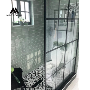 Niche de <span class=keywords><strong>douche</strong></span> de style italien Mars Villa <span class=keywords><strong>avec</strong></span> <span class=keywords><strong>porte</strong></span> <span class=keywords><strong>coulissante</strong></span> en verre trempé pour hôtels/appartements, petites salles de bain (séparation sec/humide) - Product Image 5