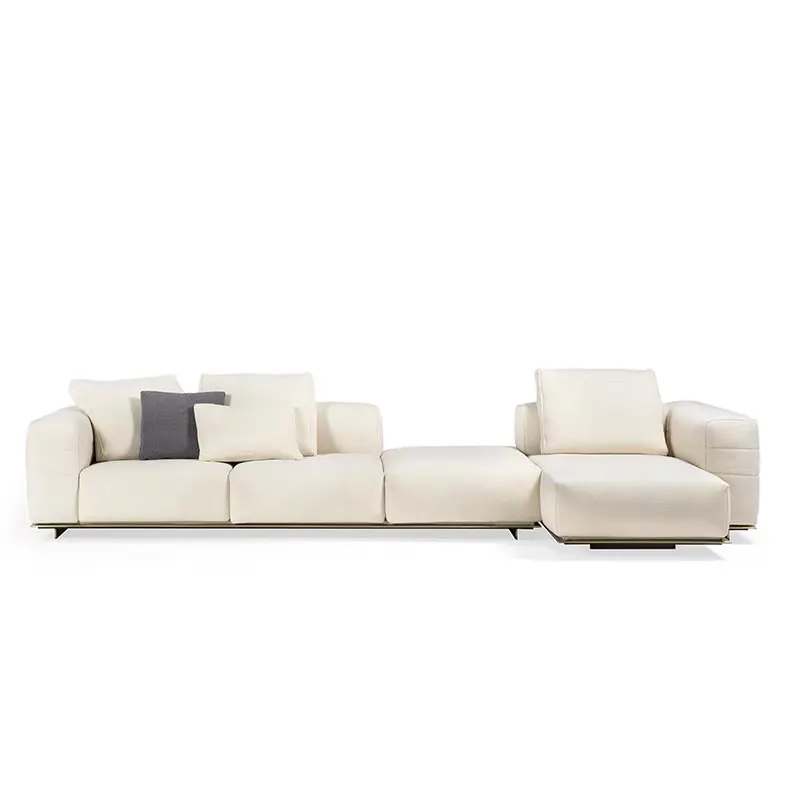 high quality europe fabric sofa set living room luxury white 7 8 seater sectional modular sofa
