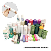 Baume à lèvres biodégradable, parfums cosmétiques, déodorant, emballage en stick, tube en papier à pousser