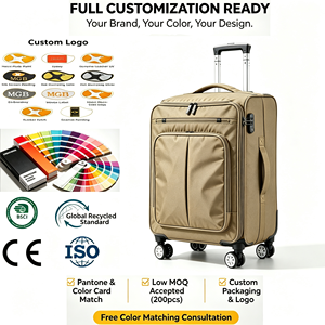 <span class=keywords><strong>Valise</strong></span> de <span class=keywords><strong>cabine</strong></span> souple OEM/ODM 20 pouces en tissu Oxford imperméable avec serrure TSA et roues pivotantes – MOQ personnalisé : 200 pièces - Product Image 2