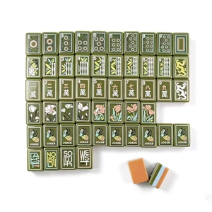 Art Green American Mahjong Tiles <strong>Set</strong> with 160 Custom 4-Layer Acrylic Luxury Family Game for Unisex Children Cardstock Tags - Product Image 4